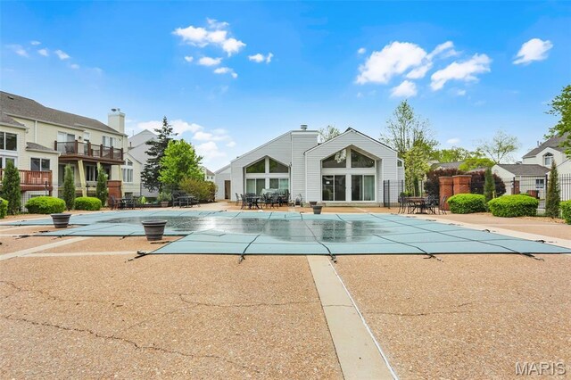 1709 Highview Circle Ct, Ballwin, MO 63021 - view of pool with a covered pool and a patio