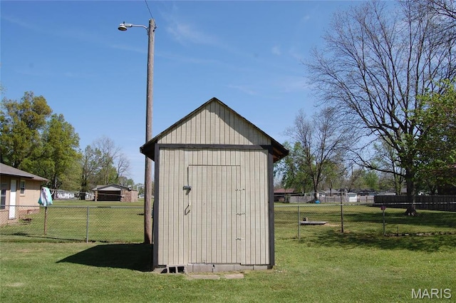 view of shed