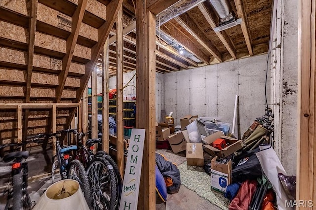 misc room with concrete floors