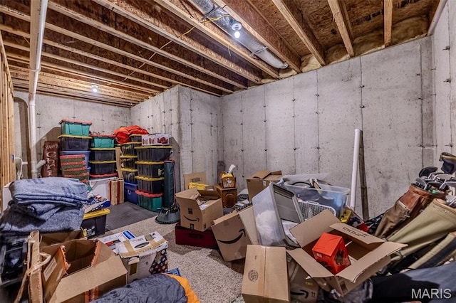 view of storage room