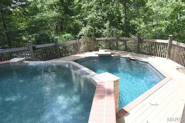 1406 W Adams, Kirkwood, MO 63122 - view of swimming pool with a deck