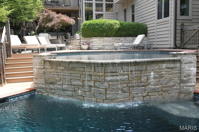 1406 W Adams, Kirkwood, MO 63122 - outdoor pool featuring stairway