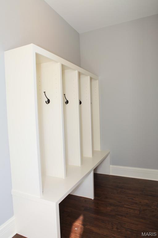 420 W Rose Hill, Saint Louis, MO 63122 - mudroom with dark wood-style flooring and baseboards