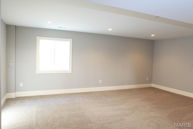 420 W Rose Hill, Saint Louis, MO 63122 - carpeted empty room featuring baseboards and recessed lighting