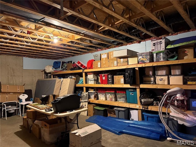 view of storage room