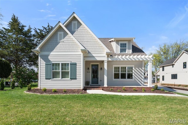 9870 E Concord Rd, Saint Louis, MO 63128 - craftsman-style home with a front lawn and a pergola