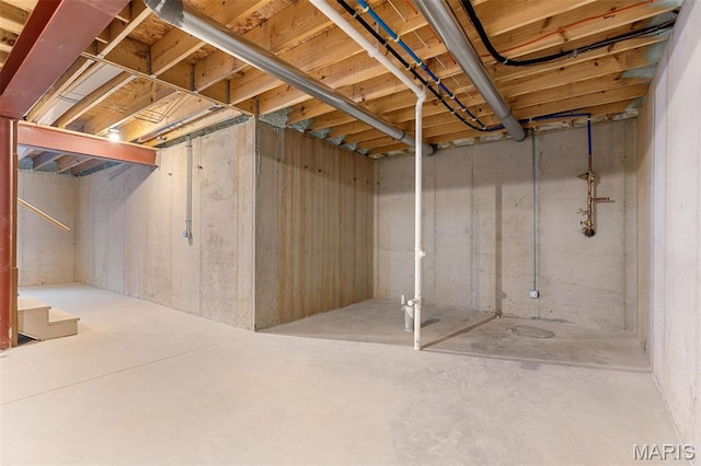 9870 E Concord Rd, Saint Louis, MO 63128 - unfinished below grade area with stairs