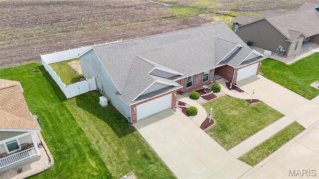 190 Bay Meadow Cir, Moro, IL 62067 - aerial view of property and surrounding area