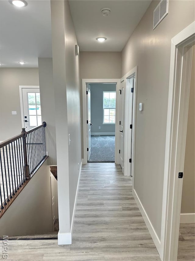 208 Pacific Ave, Union, MO 63084 - hallway with baseboards, light wood-style flooring, and recessed lighting