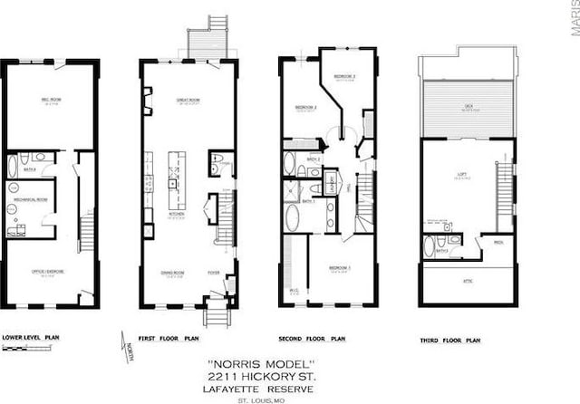 2211 Hickory, Saint Louis, MO 63104 - floor plan / room layout