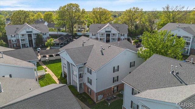 aerial view of residential area