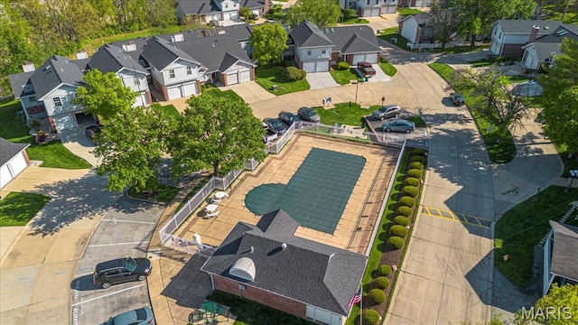 aerial perspective of suburban area