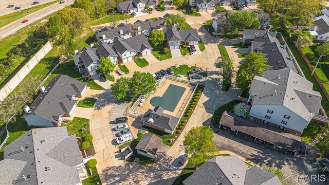 aerial overview of property's location featuring nearby suburban area