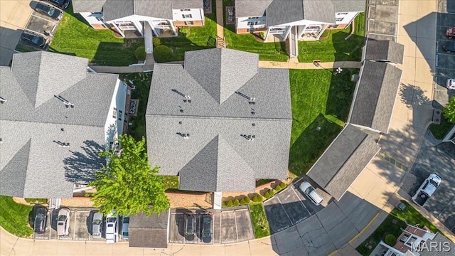 aerial view of residential area