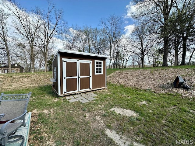 view of shed