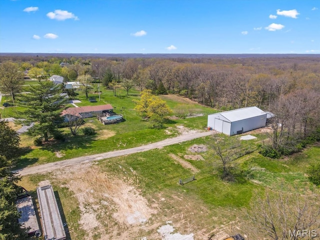 drone / aerial view of a forest