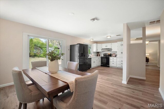 3105 Newgate Dr, Florissant, MO 63033 - dining area with baseboards and light wood-style floors