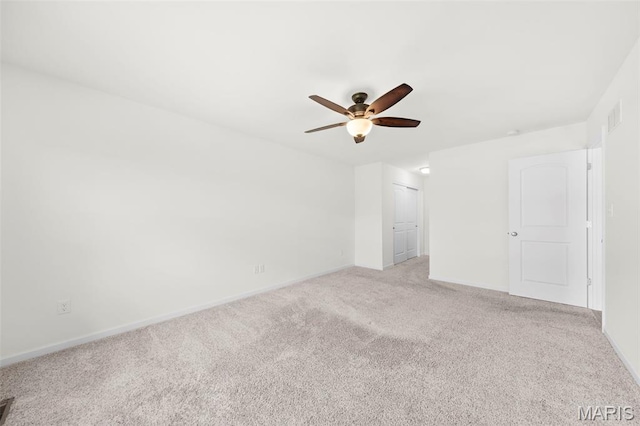 5341 Trailhead Ct, Eureka, MO 63025 - unfurnished bedroom featuring light carpet, baseboards, a ceiling fan, and a closet