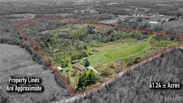 1821 Pcr 916, Perryville, MO 63775 - view of rural area featuring property boundaries highlighted and a forest