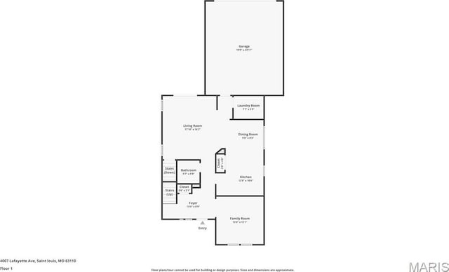 4007 Lafayette Ave, Saint Louis, MO 63110 - home floor plan