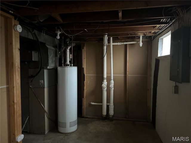 1731 Atmore Dr, Saint Louis, MO 63136 - below grade area with electric panel and water heater