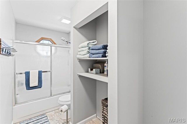 632 N Lafitte Dr, Bonne Terre, MO 63628 - bathroom with combined bath / shower with glass door and toilet