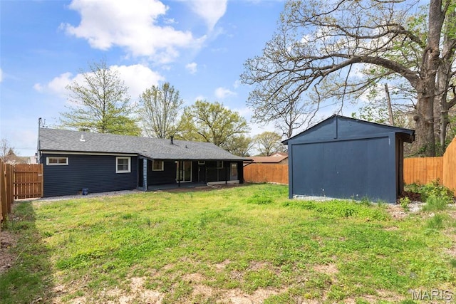 449 Hillcrest Blvd, Ballwin, MO 63021 - back of house featuring an outbuilding