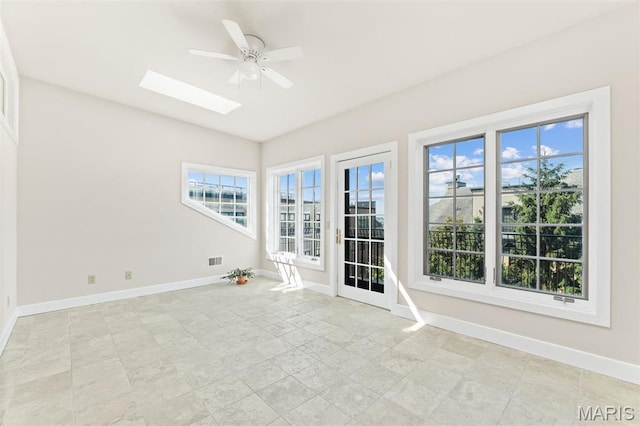 6 Brighton Way Unit 4D, Clayton, MO 63105 - unfurnished sunroom with a skylight