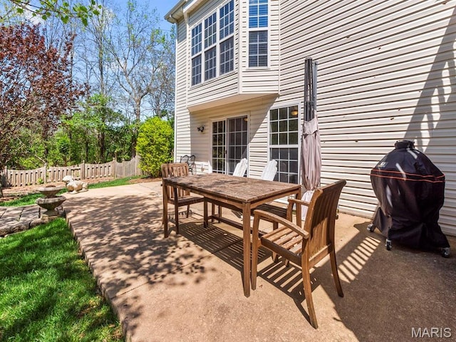 1509 Cedar Ridge Dr, Ofallon, IL 62269 - view of patio / terrace with fence and outdoor dining space