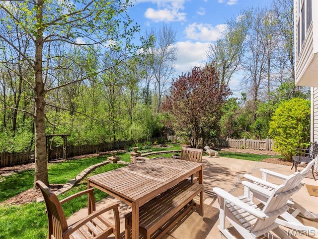 1509 Cedar Ridge Dr, Ofallon, IL 62269 - view of patio featuring outdoor dining space