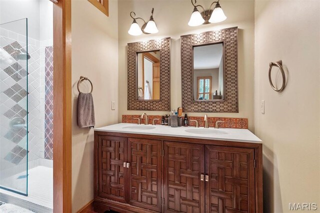 2209 Park Ave, Saint Louis, MO 63104 - full bath featuring a shower stall and double vanity