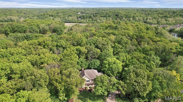 1508 Pacland Ridge Ct, Chesterfield, MO 63005 - aerial view of property and surrounding area with a forest