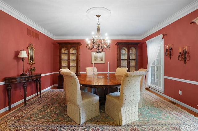 1508 Pacland Ridge Ct, Chesterfield, MO 63005 - dining room with a chandelier and ornamental molding