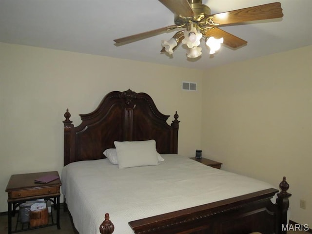 bedroom with ceiling fan