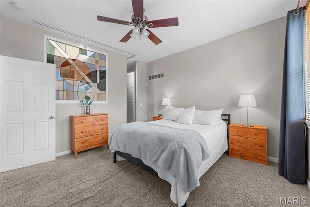 4366 W Pine Blvd Unit Cw, Saint Louis, MO 63108 - bedroom with carpet flooring, ceiling fan, and baseboards
