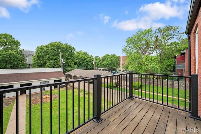 4366 W Pine Blvd Unit Cw, Saint Louis, MO 63108 - wooden terrace with a lawn
