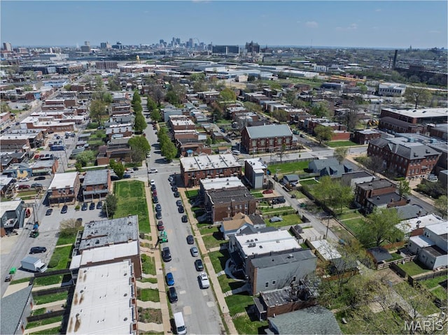 aerial overview of property's location with nearby urban area