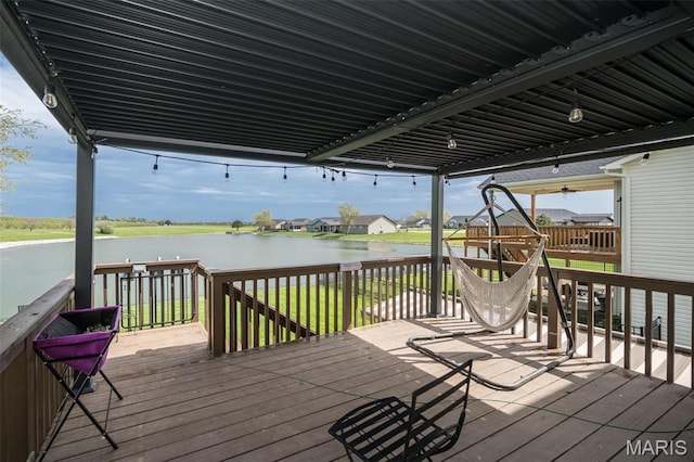 1338 Orchard Lakes Cir, Belleville, IL 62220 - deck featuring a water view