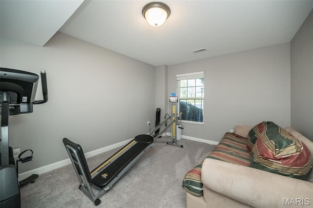 1338 Orchard Lakes Cir, Belleville, IL 62220 - workout area featuring baseboards and carpet