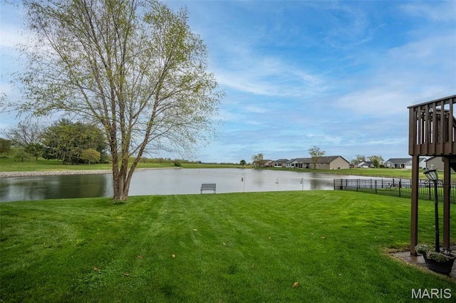 1338 Orchard Lakes Cir, Belleville, IL 62220 - view of yard with a water view