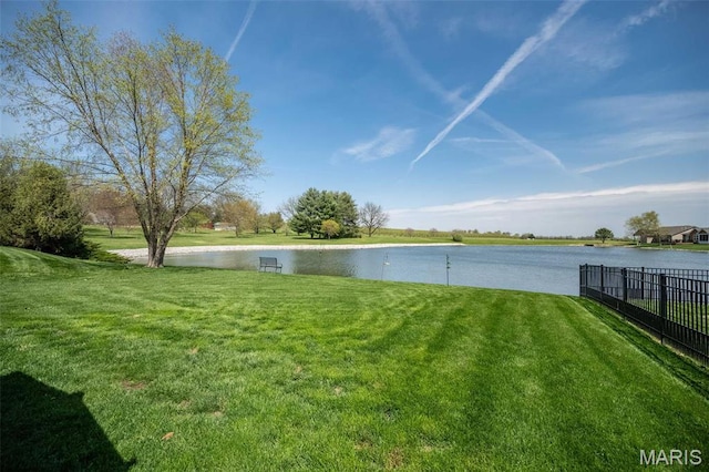 1338 Orchard Lakes Cir, Belleville, IL 62220 - water view featuring fence