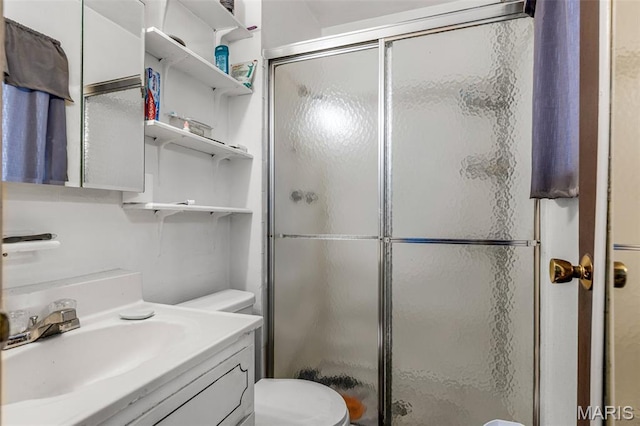 11 Heather Ct, Crystal City, MO 63019 - bathroom featuring a shower stall, toilet, and vanity