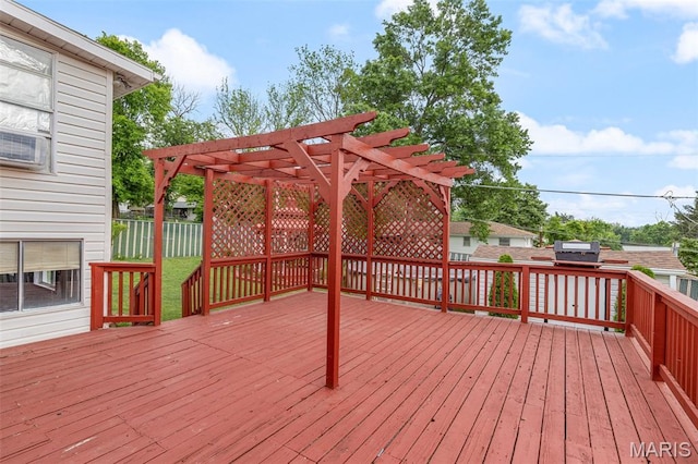 11 Heather Ct, Crystal City, MO 63019 - wooden terrace with a pergola and fence