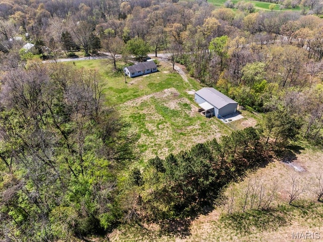 3701 Brandt Rd, Fults, IL 62298 - aerial view of property and surrounding area featuring a forest