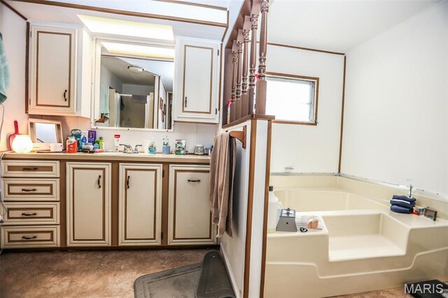 5507 Sassafras Ln, High Ridge, MO 63049 - full bathroom with a garden tub and vanity