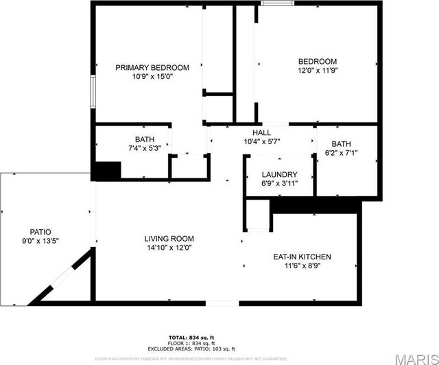1912 Marine Terrace Dr Unit C, Saint Louis, MO 63146 - floor plan / room layout