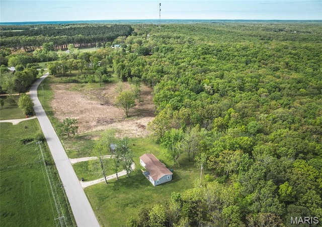 10771 Crest Rd, Dixon, MO 65459 - aerial view of a heavily wooded area