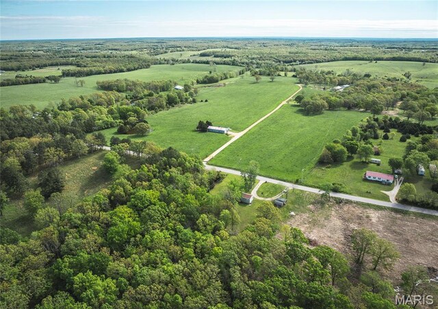 10771 Crest Rd, Dixon, MO 65459 - aerial view of property and surrounding area with rural landscape