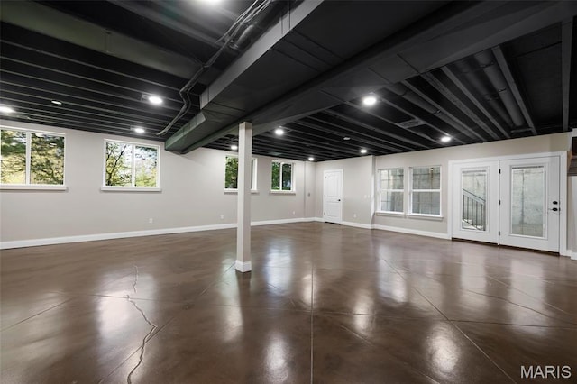 1264 Wilton Ln, Saint Louis, MO 63122 - basement featuring baseboards and healthy amount of natural light