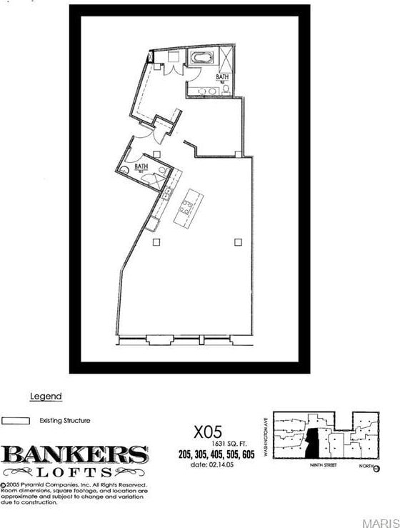 901 Washington Ave Unit 605, Saint Louis, MO 63101 - room layout